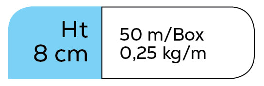 Zigzag afstandhouders AZ08 - 50 ml/pak - 4000 ml/pallet